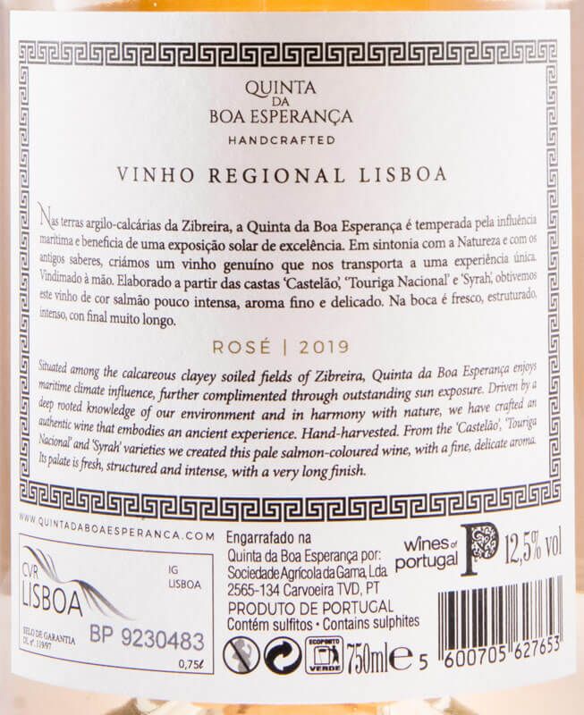 2019 Quinta da Boa Esperança rosé