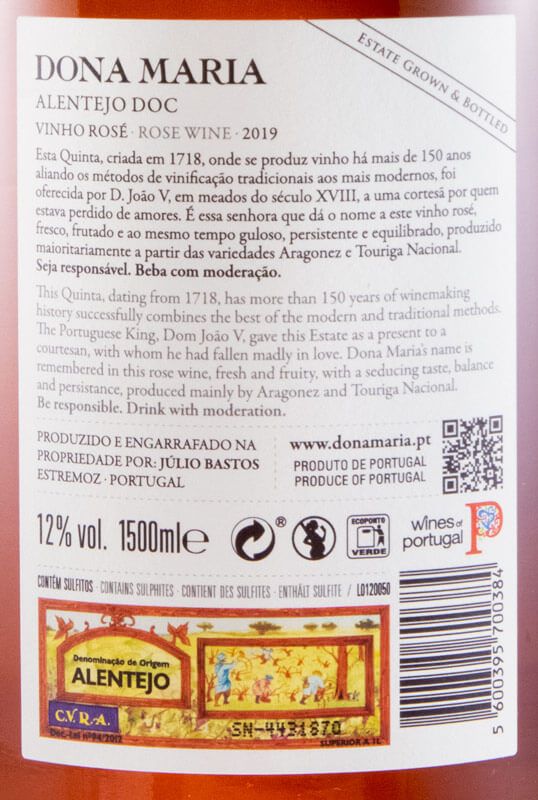 2019 Júlio Bastos Dona Maria rosé 1,5L