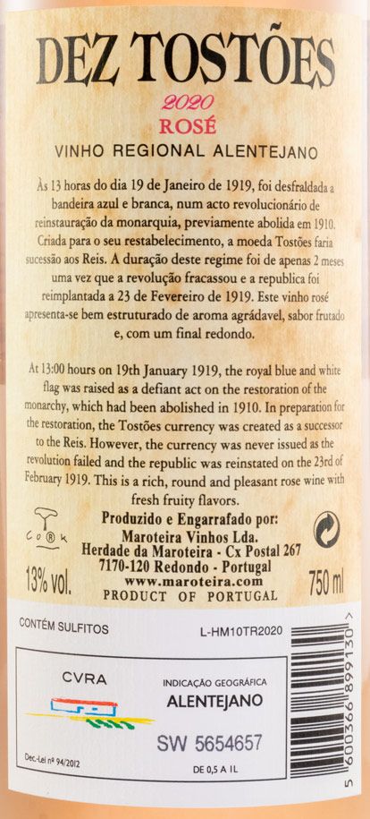 2020 Herdade da Maroteira Dez Tostões rosé