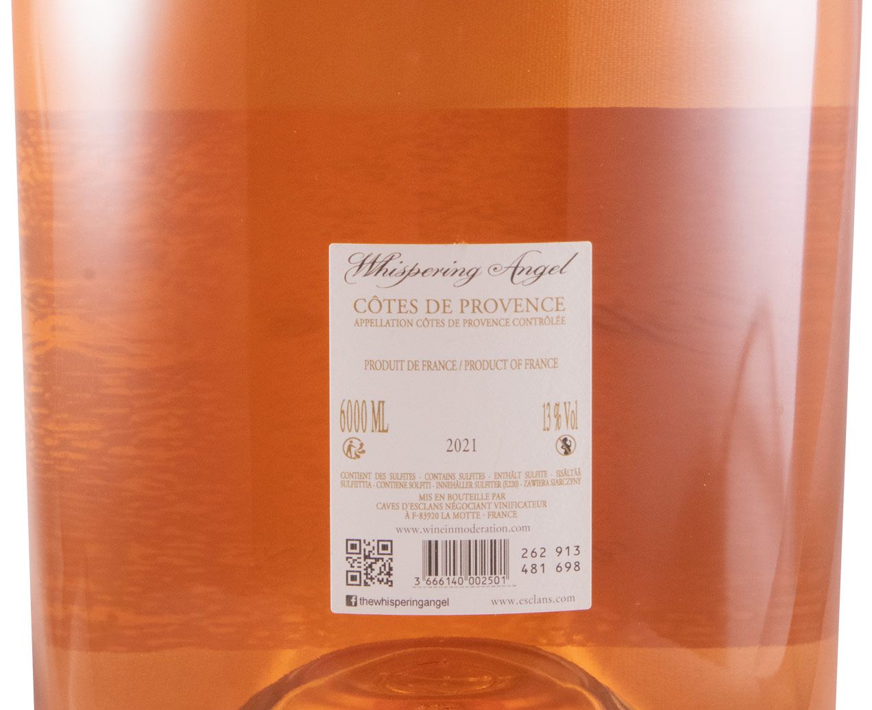 2021 Château d'Esclans Whispering Angel Côtes de Provence rosé 6L