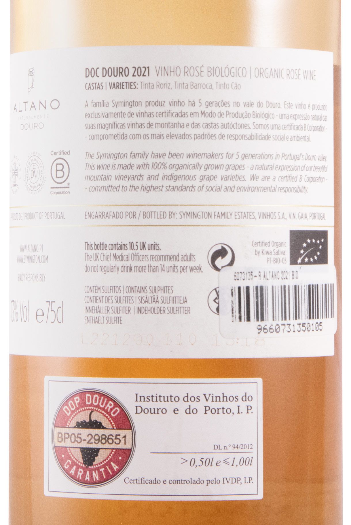 2021 Altano biológico rosé