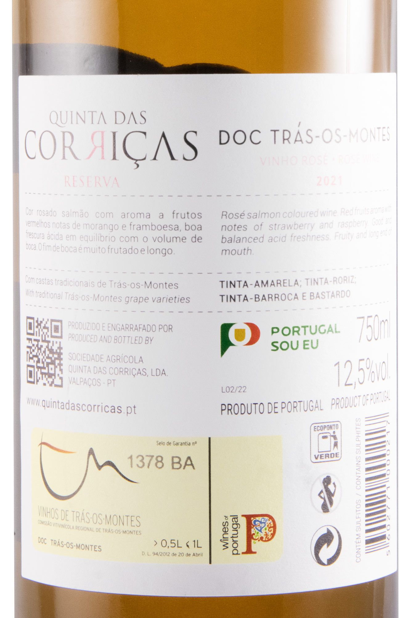 2021 Quinta das Corriças Reserva rosé