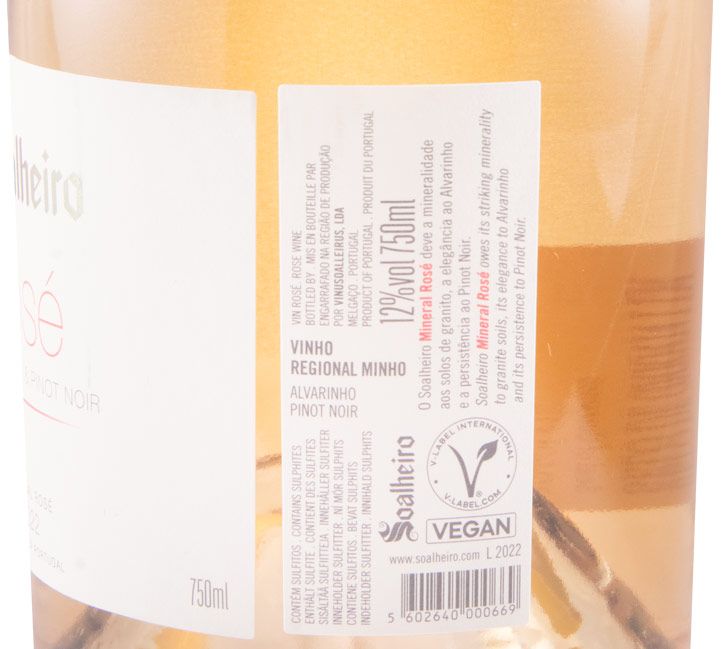 2022 Soalheiro Alvarinho & Pinot Noir rosé