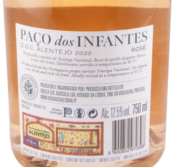 2022 Herdade da Lisboa Paço dos Infantes Touriga Nacional rosé