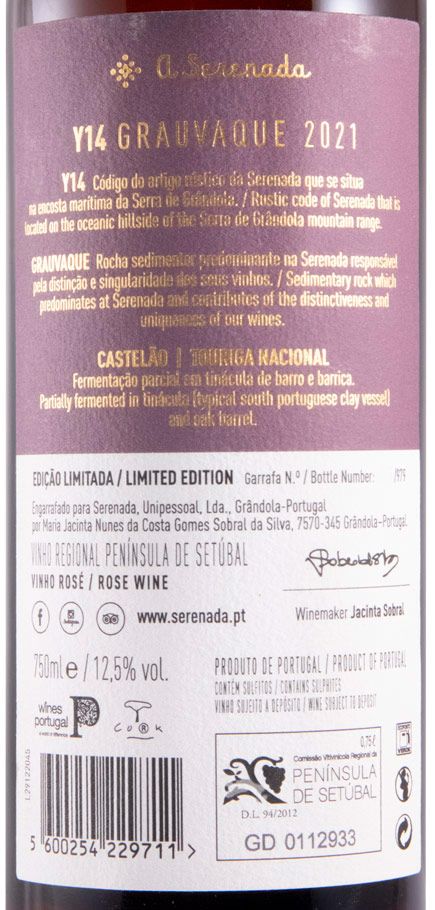 2021 A Serenada Y14 Grauvaque Edição Limitada rosé