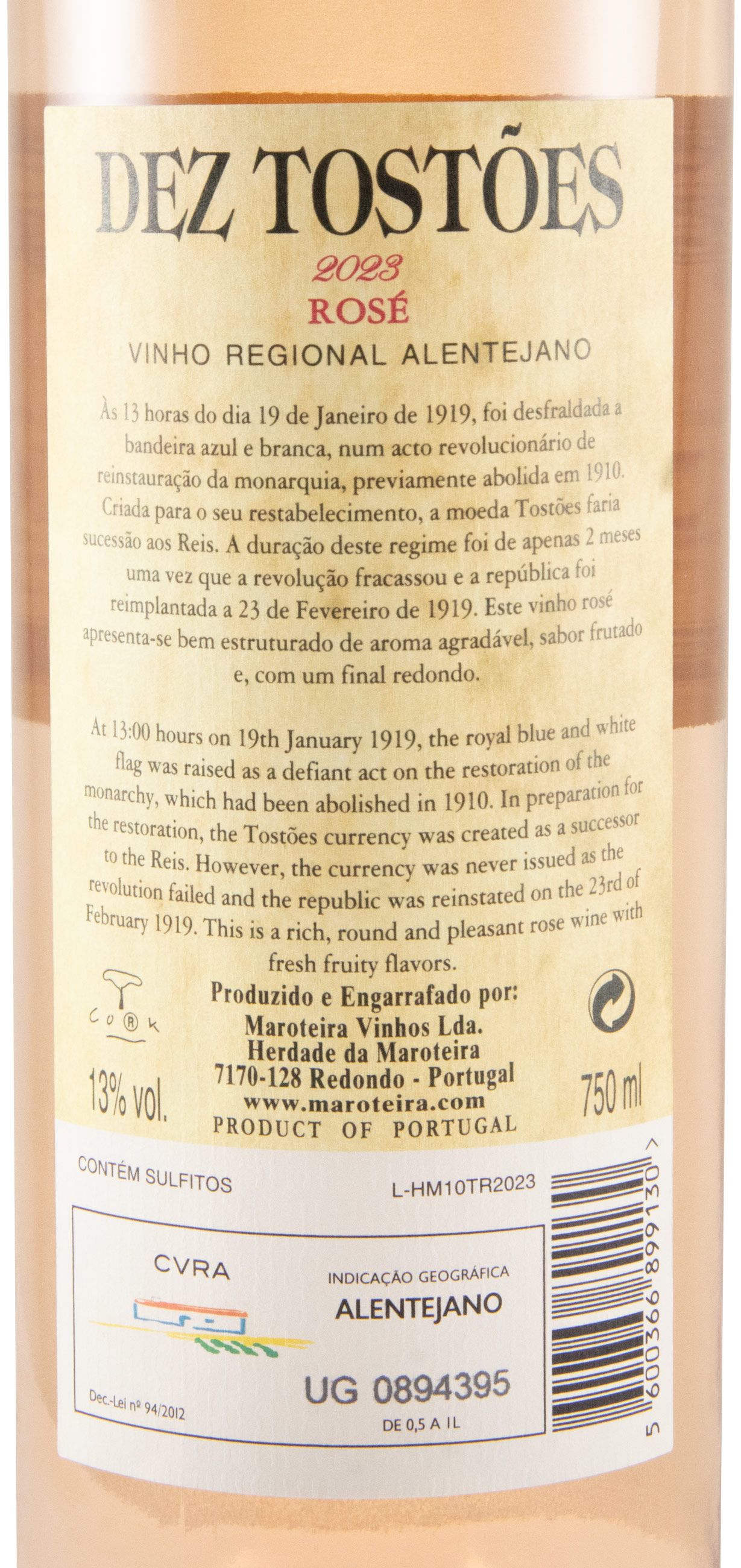 2023 Herdade da Maroteira Dez Tostões rosé