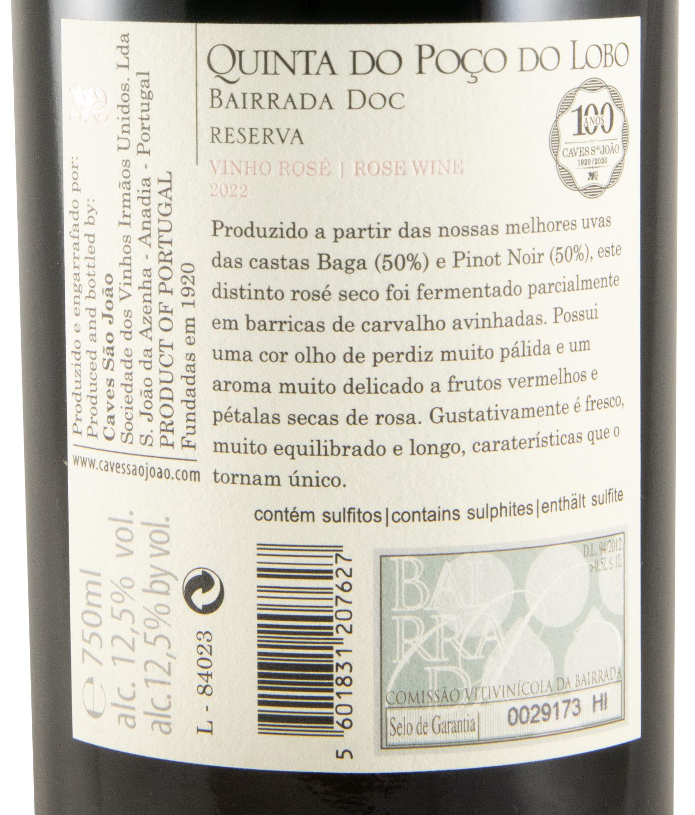 2022 Quinta do Poço do Lobo Reserva rosé