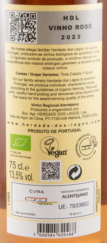 2023 Herdade dos Lagos HDL organic rosé