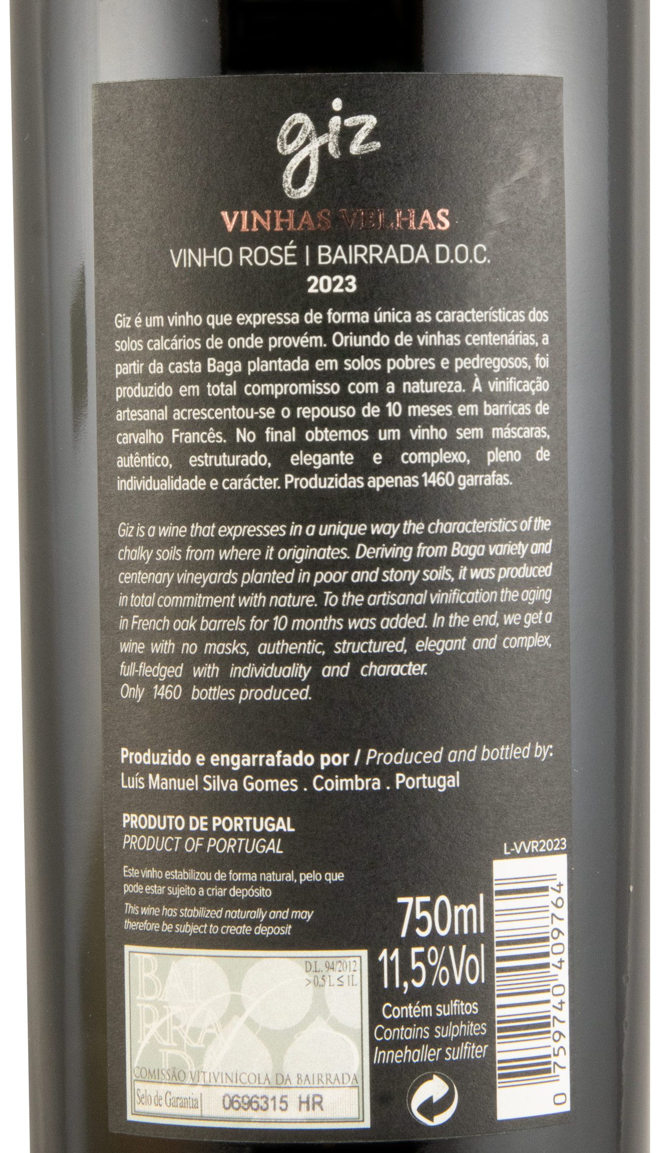 2023 Giz by Luís Gomes Vinhas Velhas rosé