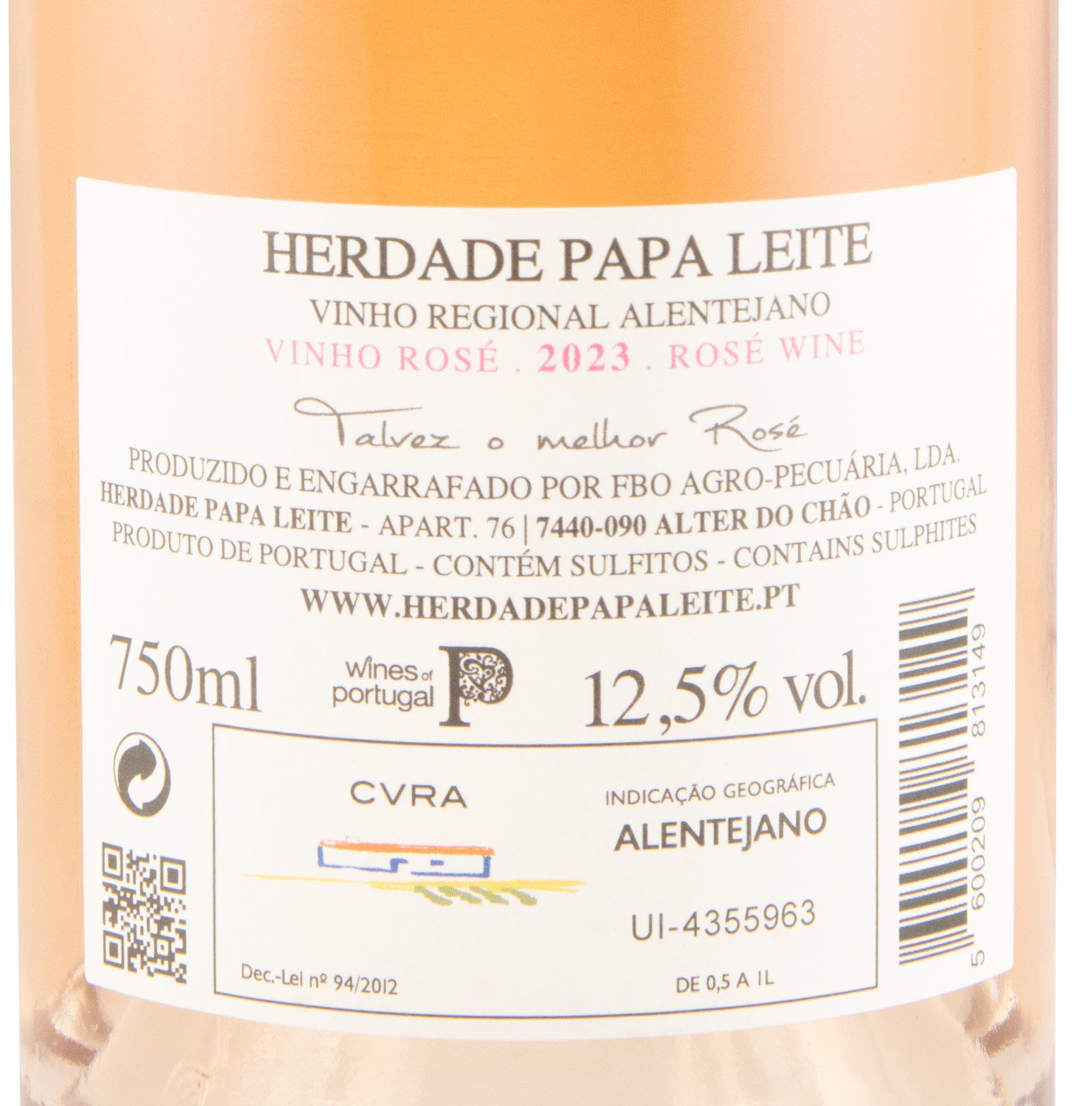 2023 Herdade Papa Leite rosé