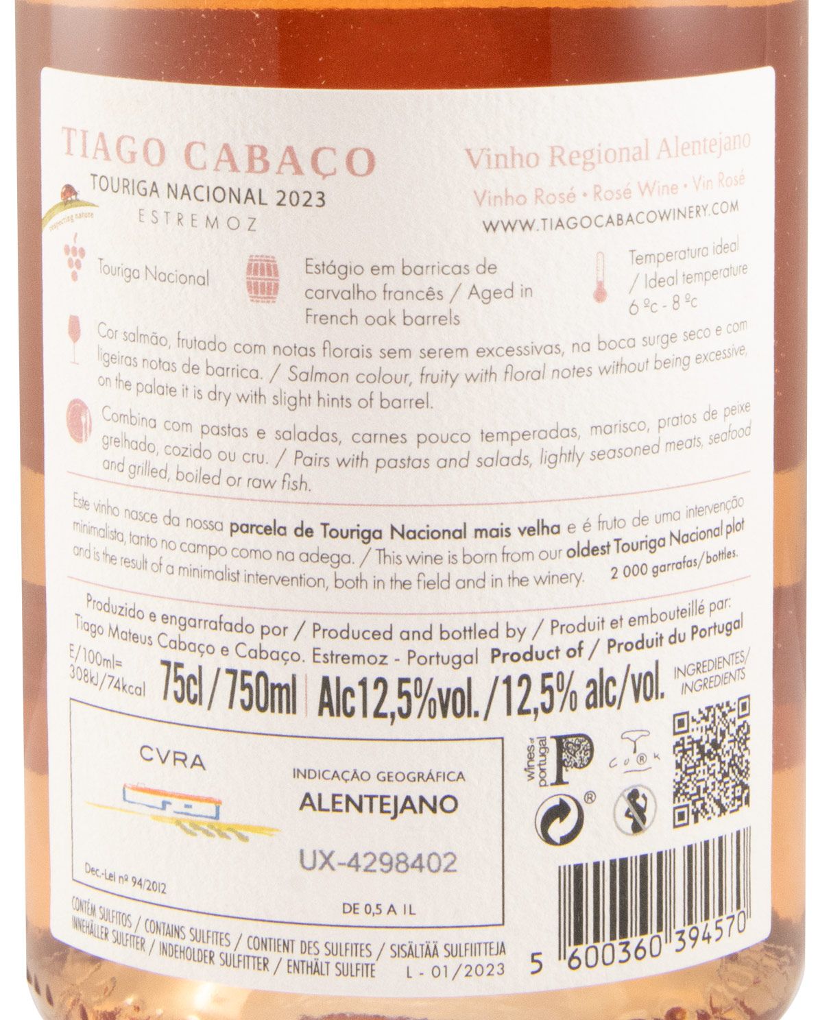 2023 Tiago Cabaço Touriga Nacional rosé