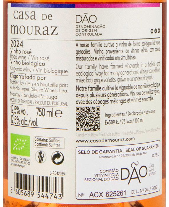 2024 Casa de Mouraz organic rosé