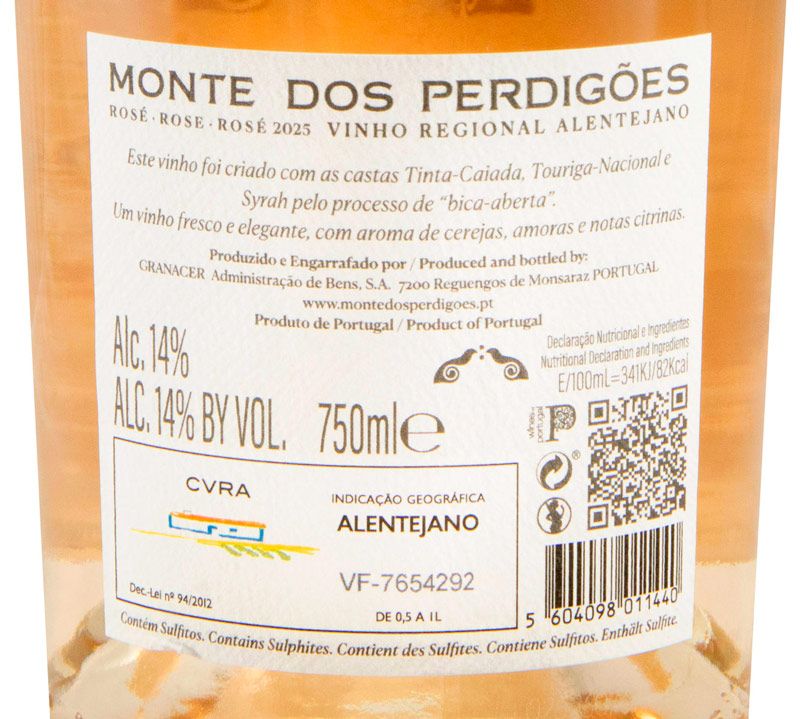 2025 Monte dos Perdigões rosé