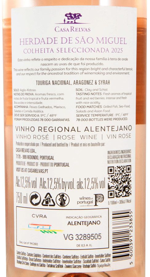 2025 Herdade de São Miguel Colheita Seleccionada rosé