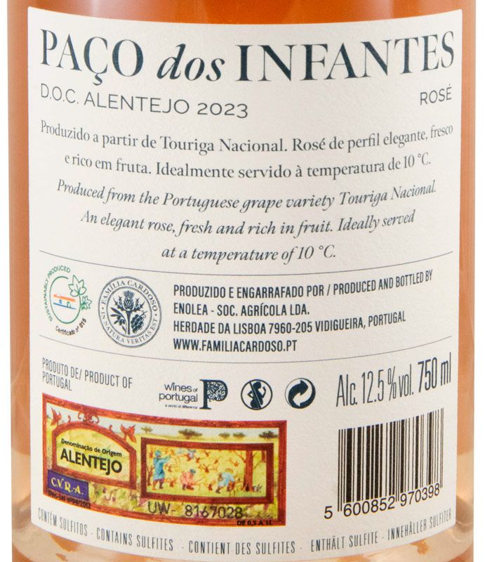 2023 Herdade da Lisboa Paço dos Infante Touriga Nacional rosé