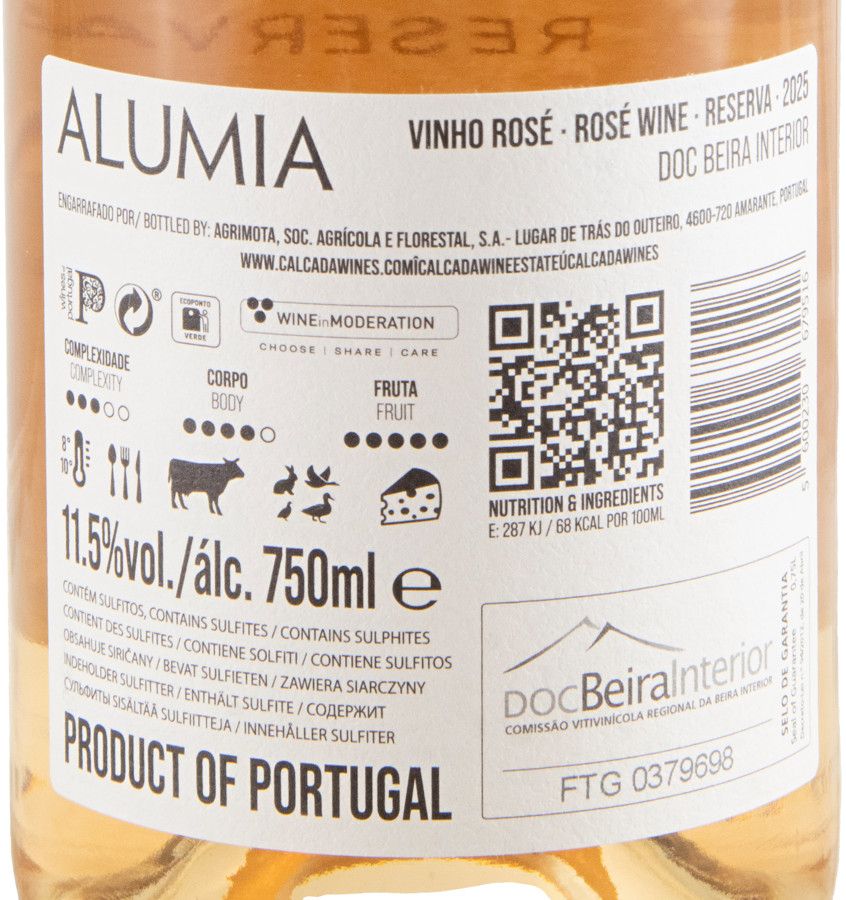 2025 Alumia Reserva rosé