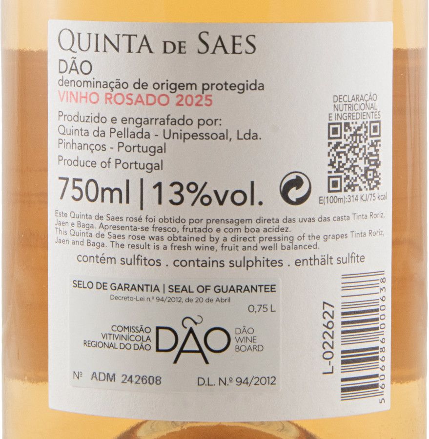 2025 Quinta de Saes rosé