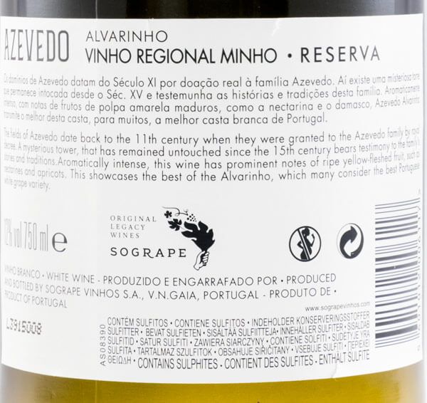 2018 Quinta de Azevedo white