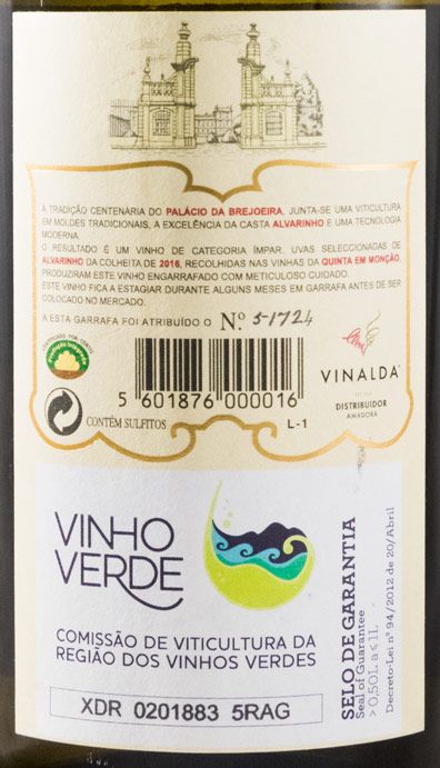2017 Palácio da Brejoeira Alvarinho branco