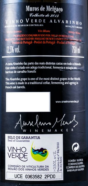 2015 Alvarinho Muros de Melgaço branco