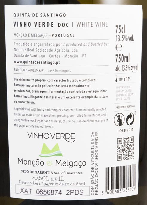 2016 Quinta de Santiago Alvarinho white