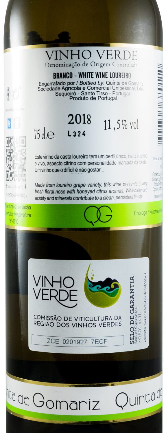 2018 Quinta Gomariz Loureiro branco