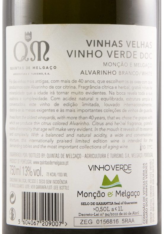 2018 Quintas de Melgaço Alvarinho Vinhas Velhas white
