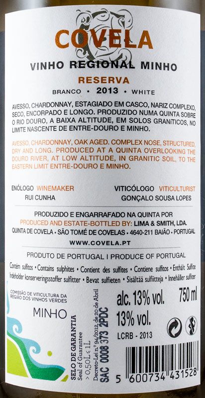 2013 Covela Reserva white
