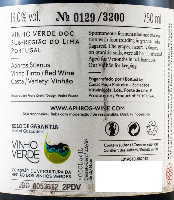 2010 Aphros Silenus Vinhão organic red