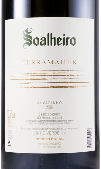 2018 Soalheiro Terramatter branco 1,5L