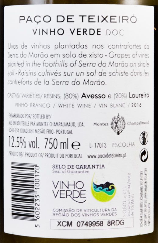 2016 Paço de Teixeiró white