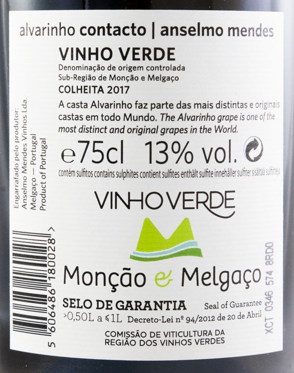 2017 Anselmo Mendes Alvarinho Contacto white