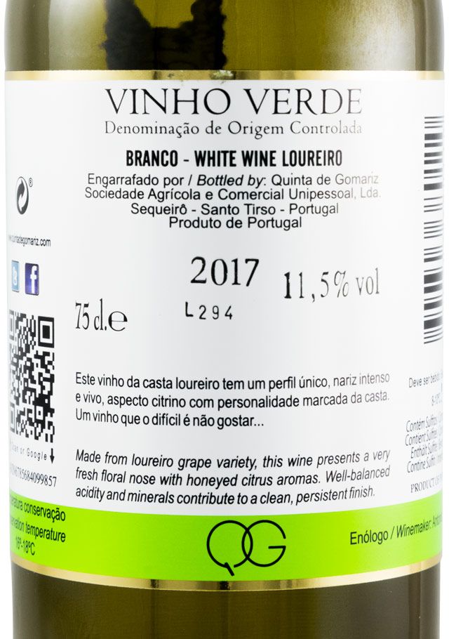 2017 Quinta de Gomariz Loureiro white