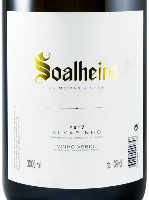 2017 Soalheiro Primeiras Vinhas Alvarinho branco 3L