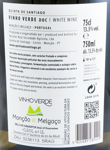 2017 Quinta de Santiago Alvarinho branco