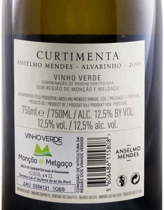 2016 Anselmo Mendes Curtimenta Alvarinho white