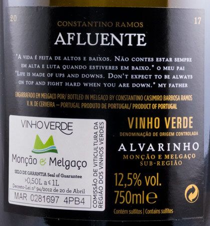 2017 Afluente Alvarinho white