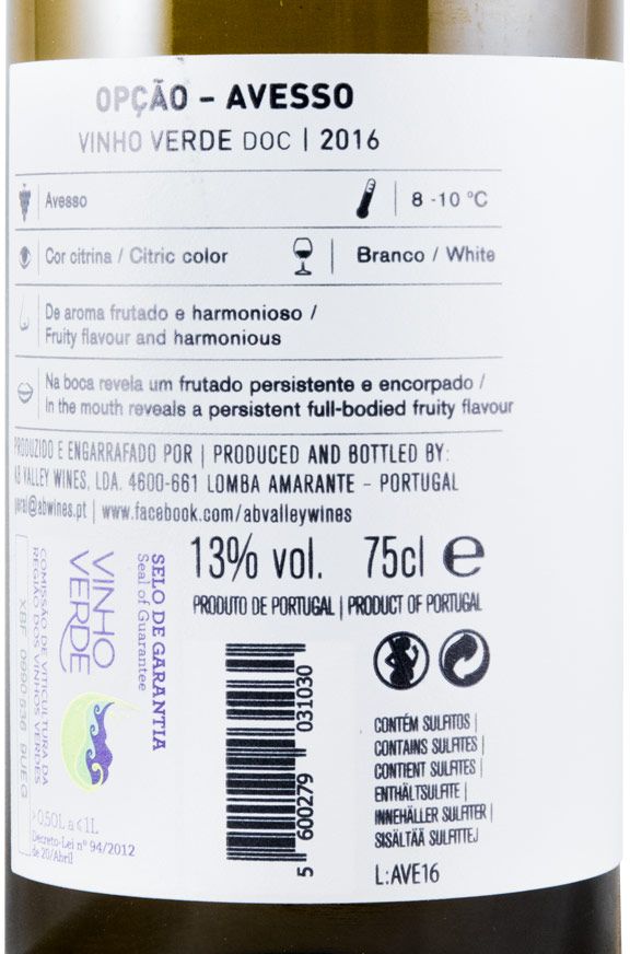 2016 Opção Avesso white