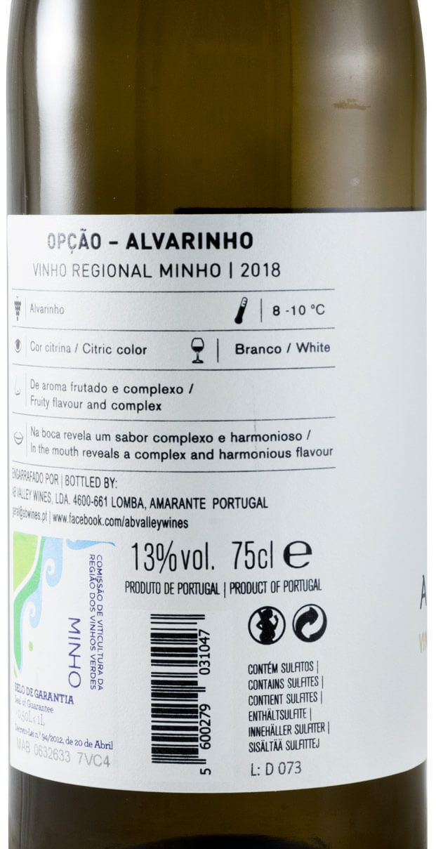 2018 Opção Alvarinho branco