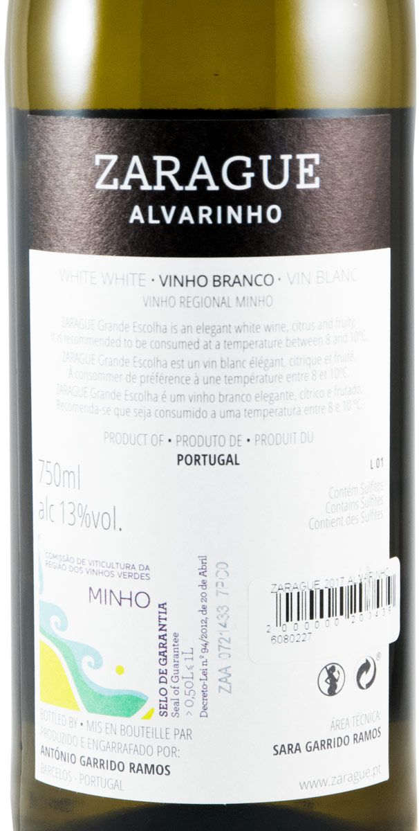 2017 Zarague Alvarinho white