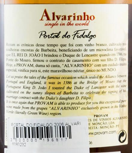2006 Portal do Fidalgo Alvarinho branco