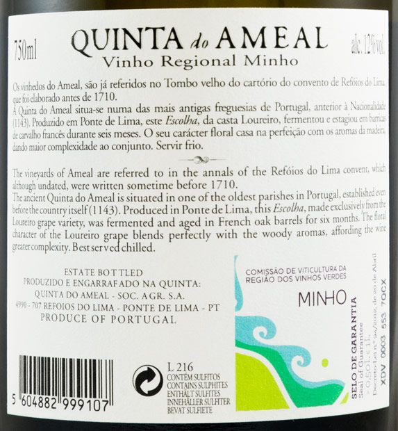 2016 Quinta do Ameal Escolha white