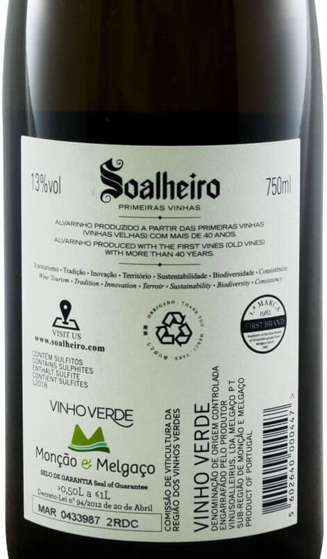 2018 Soalheiro Primeiras Vinhas Alvarinho white