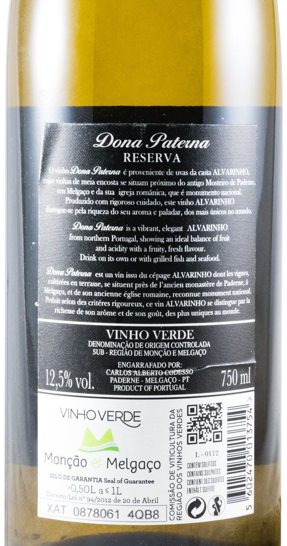 2015 Dona Paterna Reserva white
