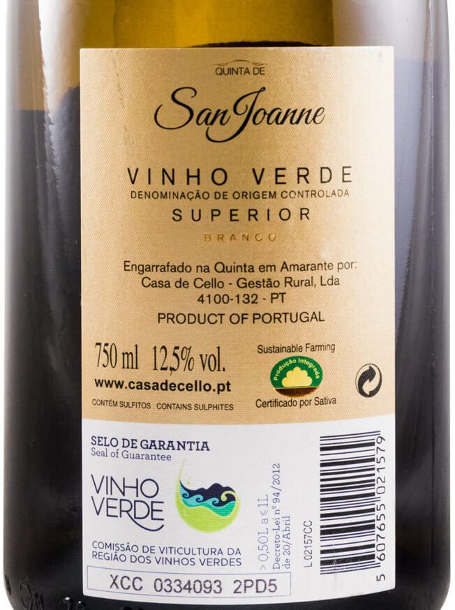 2015 Quinta de San Joanne Superior branco