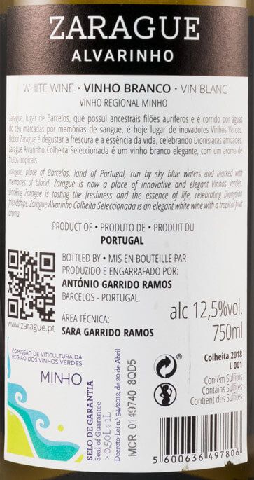 2018 Zarague Alvarinho Grande Escolha white