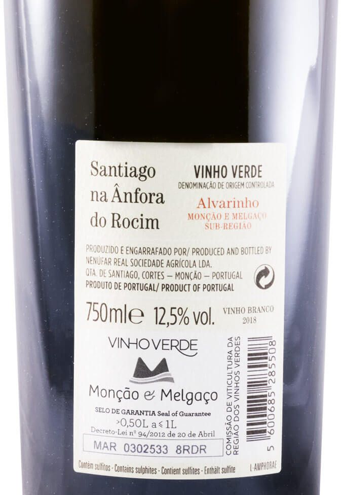 2018 Santiago na Ânfora do Rocim Alvarinho branco