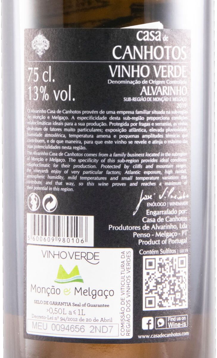 2019 Casa de Canhotos Alvarinho branco