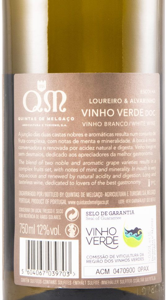 2019 Quintas de Melgaço QM Loureiro Alvarinho branco