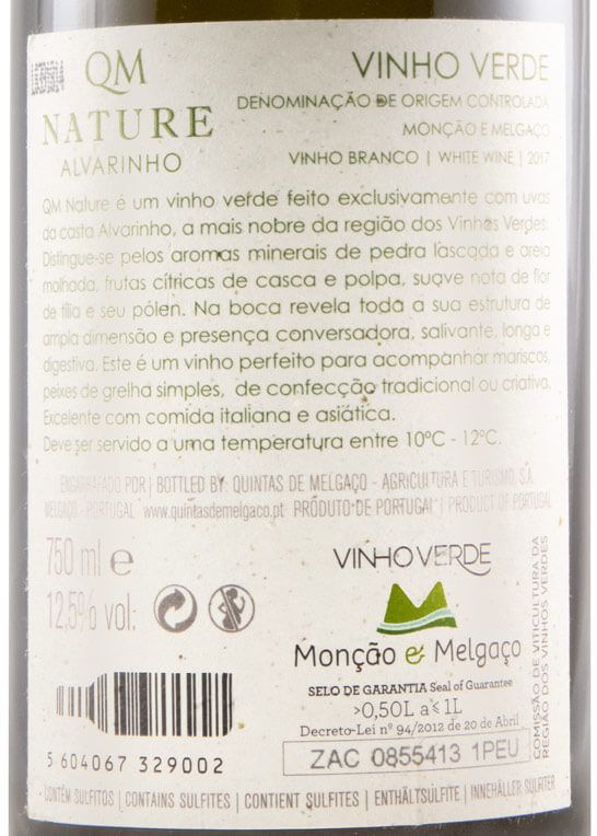 2017 Quintas de Melgaço QM Nature Alvarinho branco